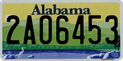 AL license plate 2AO6453