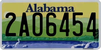 AL license plate 2AO6454