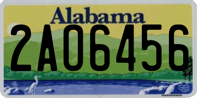 AL license plate 2AO6456