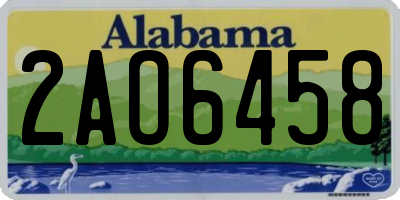 AL license plate 2AO6458