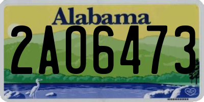 AL license plate 2AO6473