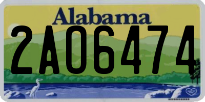 AL license plate 2AO6474