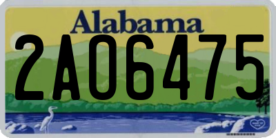 AL license plate 2AO6475