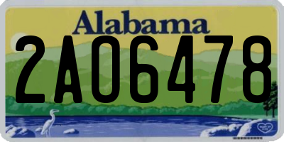 AL license plate 2AO6478