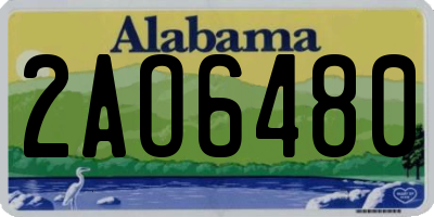 AL license plate 2AO6480
