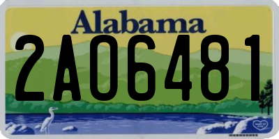 AL license plate 2AO6481