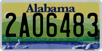 AL license plate 2AO6483