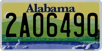 AL license plate 2AO6490