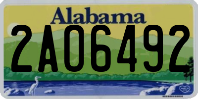 AL license plate 2AO6492