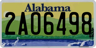 AL license plate 2AO6498