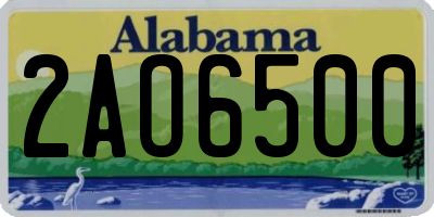 AL license plate 2AO6500