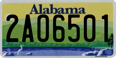 AL license plate 2AO6501