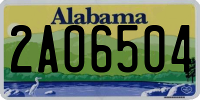AL license plate 2AO6504
