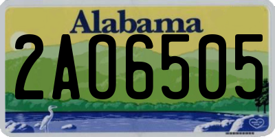 AL license plate 2AO6505