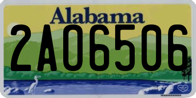 AL license plate 2AO6506