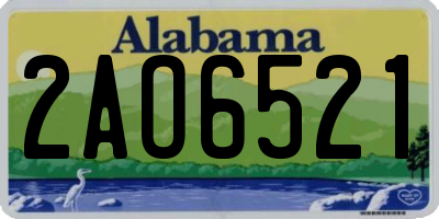 AL license plate 2AO6521