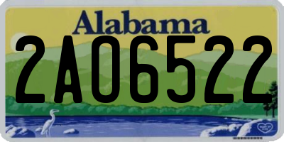 AL license plate 2AO6522