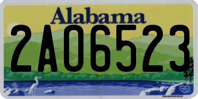 AL license plate 2AO6523
