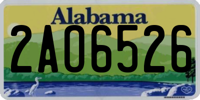 AL license plate 2AO6526