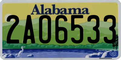 AL license plate 2AO6533