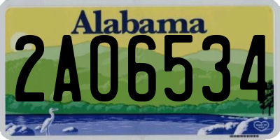 AL license plate 2AO6534