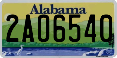 AL license plate 2AO6540
