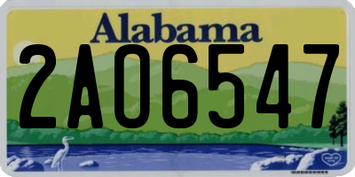 AL license plate 2AO6547