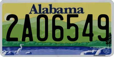 AL license plate 2AO6549