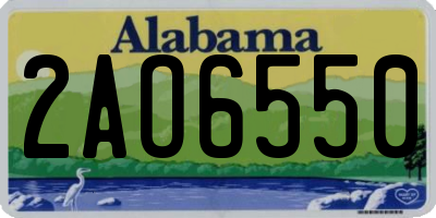 AL license plate 2AO6550