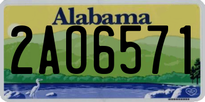 AL license plate 2AO6571