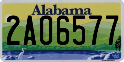 AL license plate 2AO6577