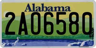 AL license plate 2AO6580