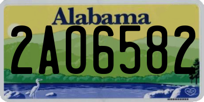 AL license plate 2AO6582