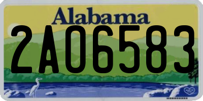 AL license plate 2AO6583