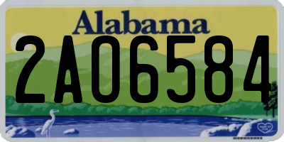 AL license plate 2AO6584
