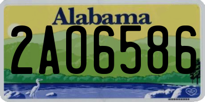 AL license plate 2AO6586