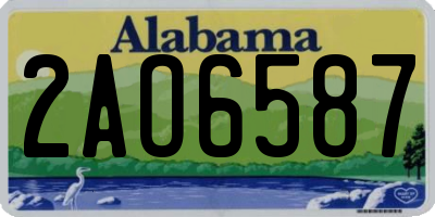 AL license plate 2AO6587