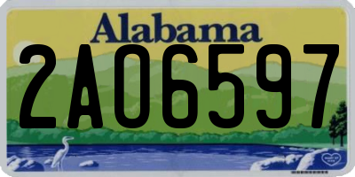 AL license plate 2AO6597