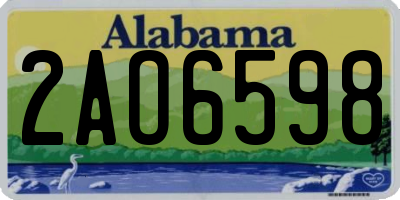 AL license plate 2AO6598