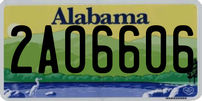 AL license plate 2AO6606