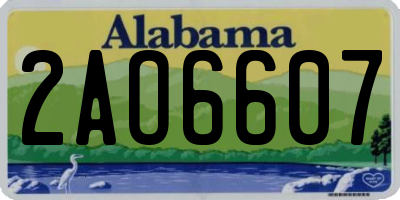 AL license plate 2AO6607