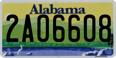 AL license plate 2AO6608