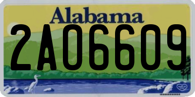 AL license plate 2AO6609
