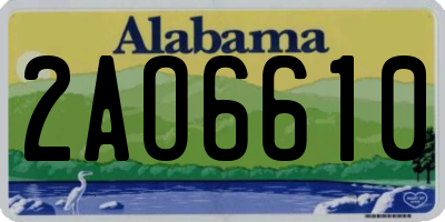 AL license plate 2AO6610