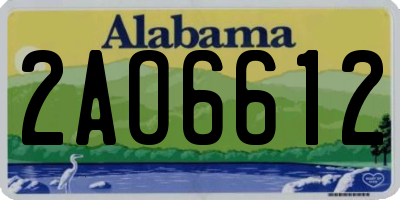 AL license plate 2AO6612