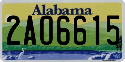 AL license plate 2AO6615