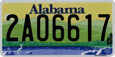 AL license plate 2AO6617