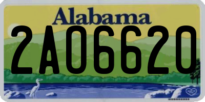 AL license plate 2AO6620
