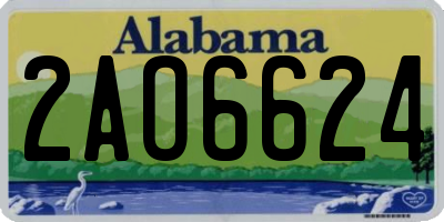 AL license plate 2AO6624
