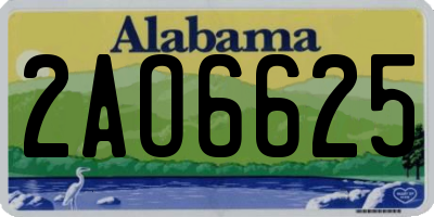 AL license plate 2AO6625